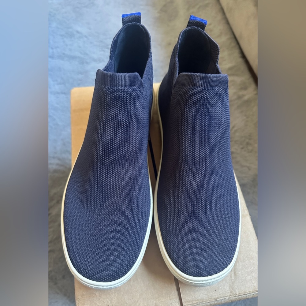 Rothy's Navy Slip-On Ankle Booties
